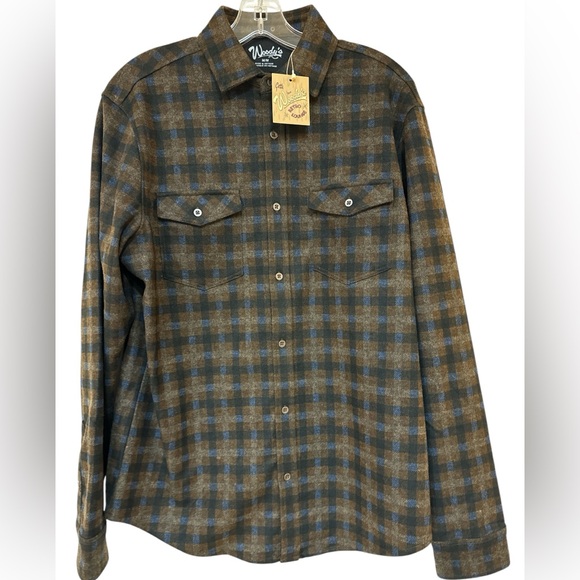 NWT Men’s Retro Lounge Flannel Shirt - Medium - Picture 1 of 9
